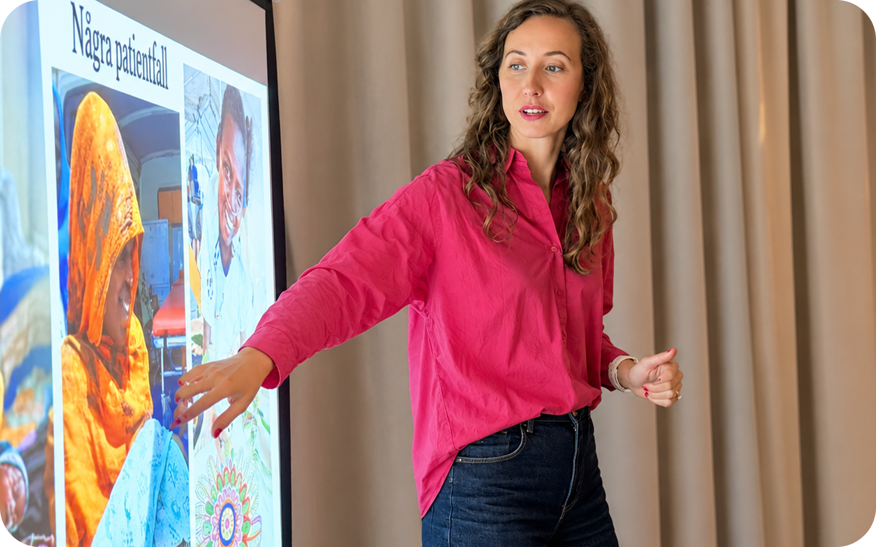 Presentation under en konferens